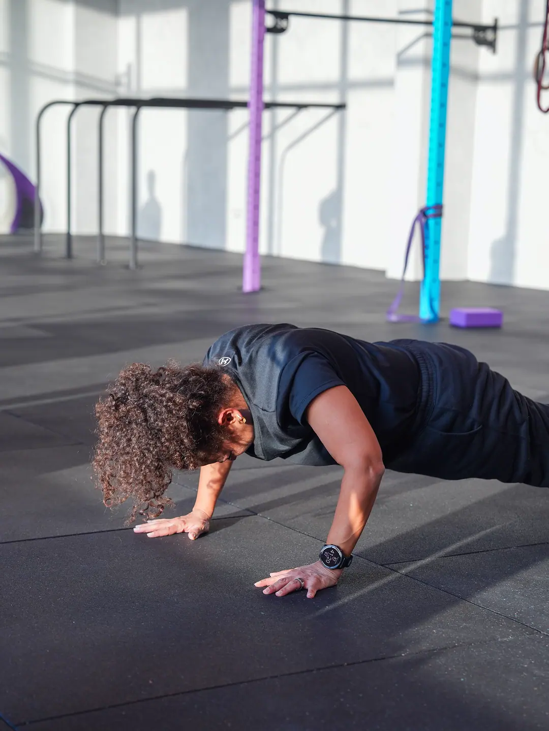 A member at the bottom of a push-up