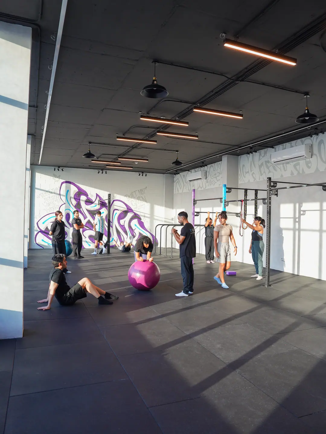 A class in session across the academy floor
